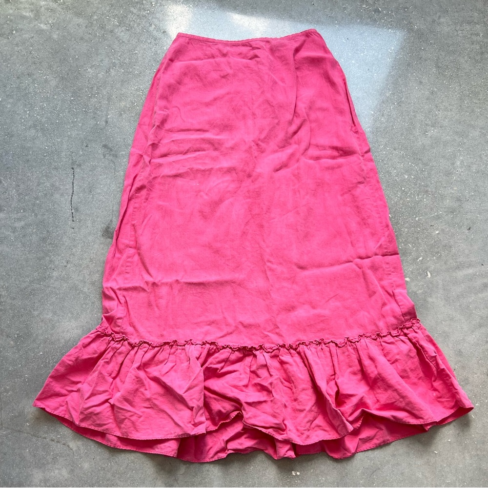 Gap pink linen skirt